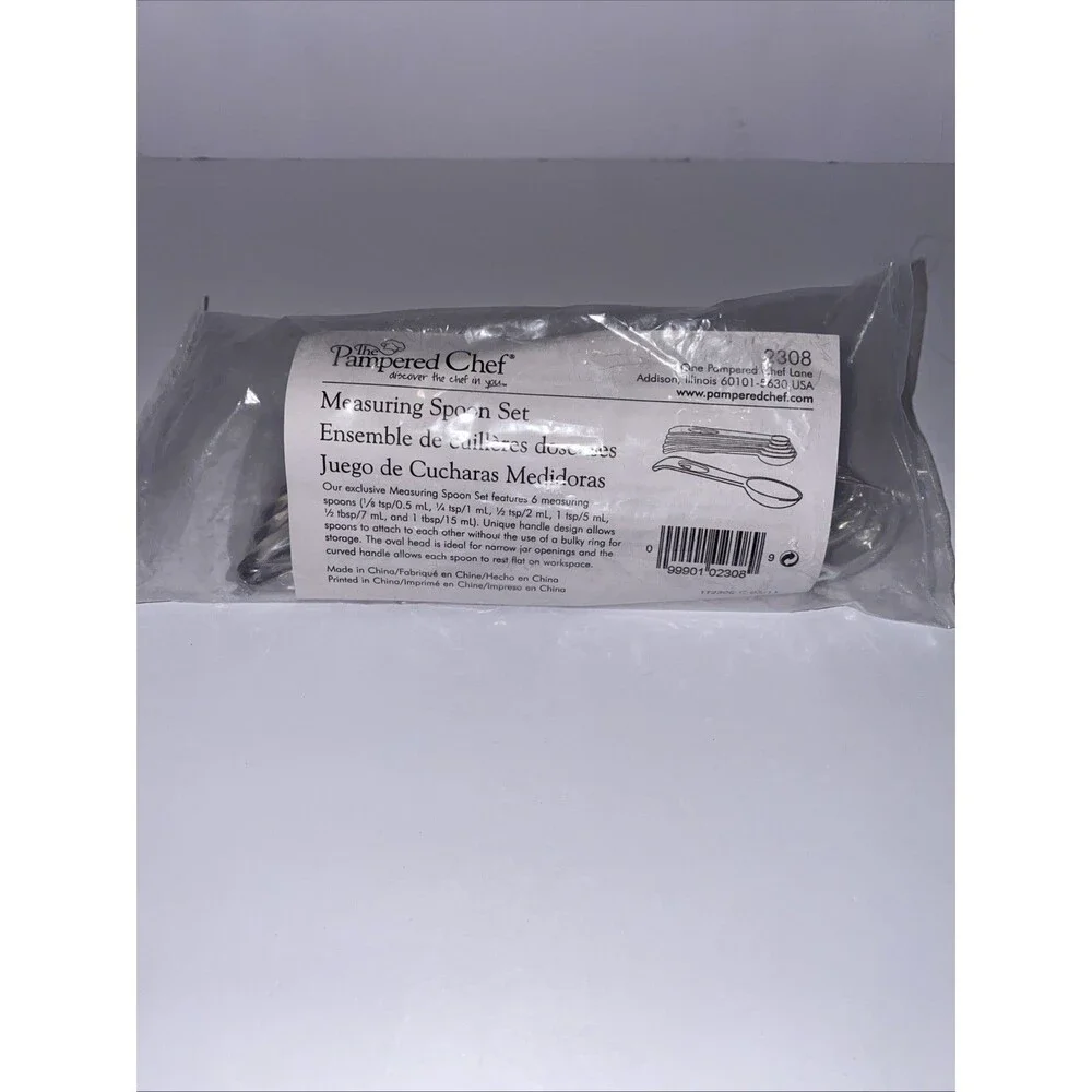 PAMPERED CHEF Measuring Spoons Set 6 Spoons In Set 2308 Sealed NEW